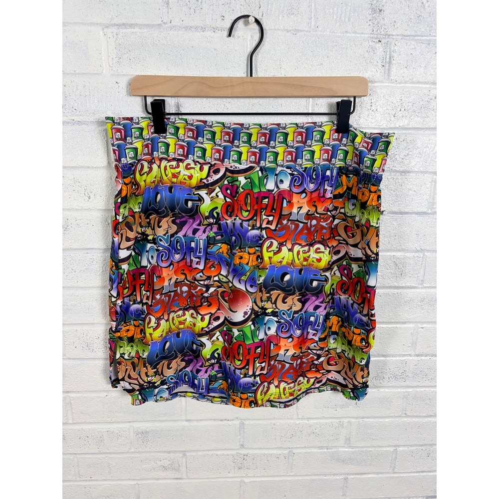Skort Obsession Skort Womens XXL Graffiti Street Art Colorful Built In Shorts